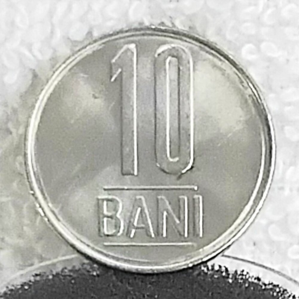 Circulated 2017 Romania 10 Bani Eagle Without Coin Made of Nickel Plated Steel!!
